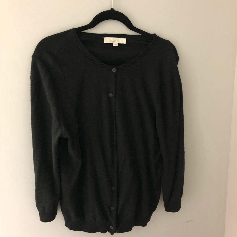 Ann Taylor LOFT Cardigan - Black (XL)
